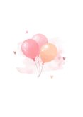 Felicitatiekaart met roze ballonnetjes 2