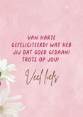 Felicitatiekaart met witte magnolia bloemen 3