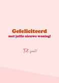 Felicitatiekaart nieuw stekje met plant in moderne pot  3