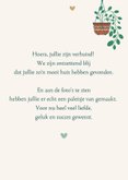 Felicitatiekaart nieuwe woning met plantjes 3