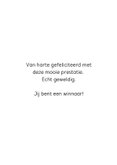 Felicitatiekaart nummer 1 trofee goudlook en vuurwerk 3
