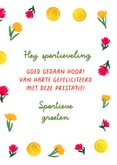 Felicitatiekaart 'padel met bloemen' 3