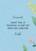 Felicitatiekaart pensioen bloemen 3