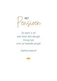 Felicitatiekaart pensioen met parasol 3