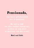 Felicitatiekaart pensioen poes relaxt in flamingo zwemband 3