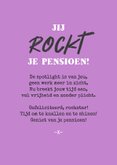 Felicitatiekaart pensioen rock star vrouw 67 jaar humor 3