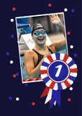 Felicitatiekaart sportprestatie lintje you did it confetti 2
