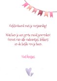 Felicitatiekaart taart met olifantje roze 3