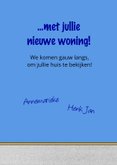 Felicitatiekaart verhuisd met emmer blauwe muurverf 3