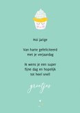 Felicitatiekaart verjaardag happy cupcake mint 3