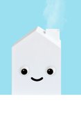 Felicitatiekaart voor een nieuw huis met huisje met oogjes 2