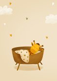 Felicitatiekaart zwangerschap met lieve baby giraffe  2