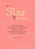 Felicitatiekaartje a star is born sterretjes roze 3