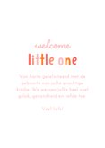 Felicitatiekaartje confetti pastel welcome little one roze 3