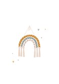 Felicitatiekaartje geboorte met boho regenboog 2