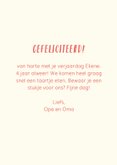 Felicitatiekaartje met dieren uit het bos 4 jaar roze 3