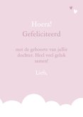 Felicitatiekaartje ooievaar geboorte meisje 3