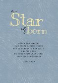 Felicitatiekaartje sterretjes a star is born blauw 3