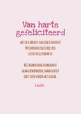 Felicitatiekaartje welkom lieve kleine knuffelbeer muisjes 3