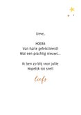 Felicitatiekaartje zwanger papieren bootje goud bruin 3