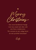 Fotocollage christmas bordeaux rood strik goud hartje 3