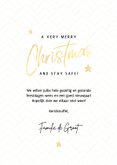 Fotocollage kerstkaart merry christmas met gouden sterren 3