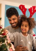 Fotocollage kerstkaart met 9 foto en gouden jaartal 2027 2