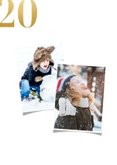 Fotocollage kerstkaart met gouden 2026 2