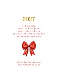 Fotocollage kerstkaart met rode strik  3