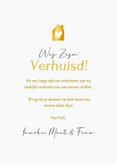fotocollage verhuiskaartje wit met gouden huisje 3
