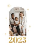 Fotokaart 2026 gelukkig nieuwjaar goud foto sterren 2