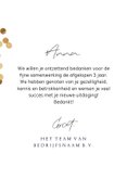 Fotokaart bedankt collega 9 foto's confetti goud 3