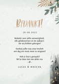 Fotokaart bruiloft botanisch goud waterverf foto 3