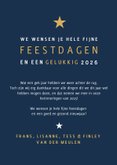 Fotokaart fijne feestdagen donkerblauw met 1 foto 3