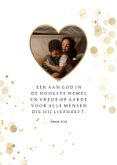 Fotokaart foto in hart goudlook hartjes sterren lichtjes 2