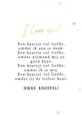 Fotokaart grote eigen foto hartjeskader I love you goud 3