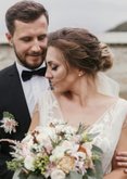 Fotokaart huwelijksjubileum met beige papiertextuur 2