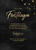 Fotokaart kerst gouden spetters waterverf & fijne feestdagen 3