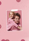 Fotokaart liefdevol nieuwjaar roze glitterconfetti collage 2