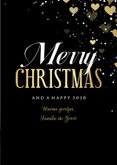 Fotokaart Merry Christmas hartjeskader met confetti 3