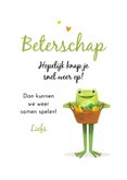 Fotokaart opkikkertje kikker maar snel weer op beterschap 3