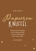 Fotokaart papieren knuffel met hartjes en 2 foto's 3