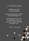 Fotokaart pensioen uitnodiging stijlvol modern foto 3