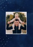 Fotokaart vaderdag met blauwe waterverf en hartjes 2