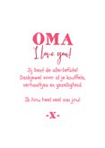 Fotokaart voor oma hartjes foto roze 3