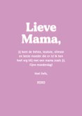 Fotokaartje trendy lila moederdag met hartjes 3