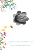 Geboorte meisje vrolijke bloemen met bij & lieveheersbeestje 2