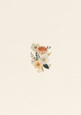 Geboortekaartje dochter met stijlvolle bloemen en vogeltje Achterkant