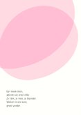 Geboortekaartje eenvoudig roze verf vlek 2