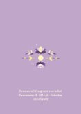 Geboortekaartje meisje astrologie met zon & maan symboliek Achterkant